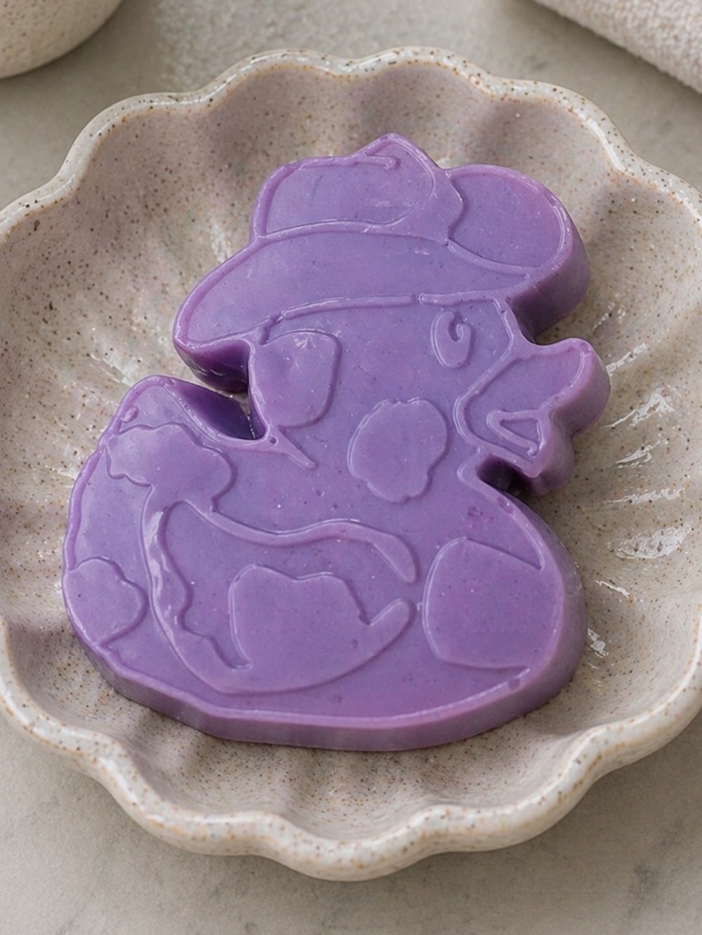 Vanilla soap duck 3x3in 8oz handmade shea butter based